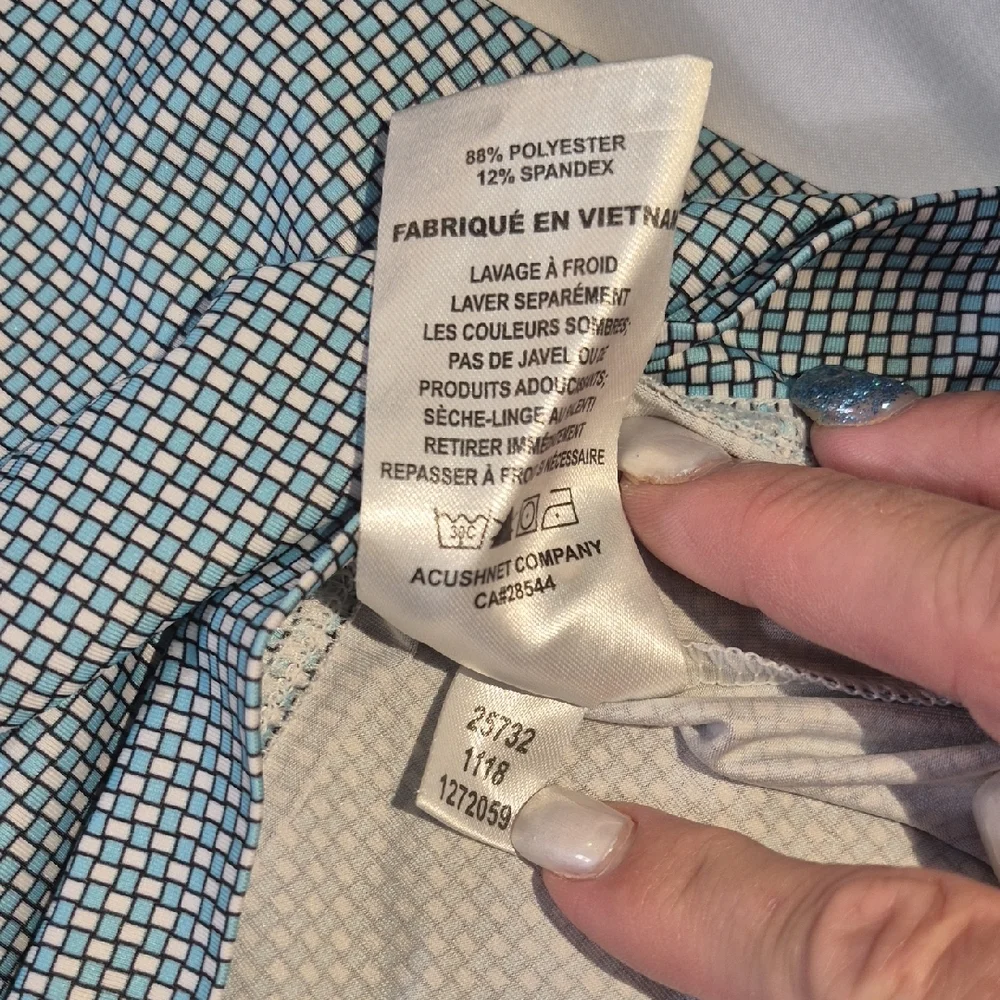 FootJoy Teal and Black Performance Polo Shirt - Picture 9 of 13